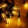 Світлодіодна гірлянда 10 метрів, 25 LED ламп, тепле біле світло, з живленням від сонячної батареї та пульта керування — енергоощадна декоративна гірлянда