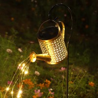 Садовий світильник-лійка на сонячній батареї, багатокольорове LED підсвічування, пластиково-металевий, автономний, вологозахищений, для вулиці, з вбудованою зарядкою