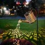 Садовий світильник-лійка на сонячній батареї, багатокольорове LED підсвічування, пластиково-металевий, автономний, вологозахищений, для вулиці, з вбудованою зарядкою Садовий світильник-лійка на сонячній батареї, багатокольорове LED підсвічування, пластиково-металевий, автономний, вологозахищений, для вулиці, з вбудованою зарядкою