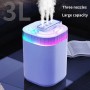 Зволожувач повітря Humidifier 3 л з багатокольоровим LED підсвічуванням, 3 сопла, мережевий кабель/адаптер Зволожувач повітря Humidifier 3 л з багатокольоровим LED підсвічуванням, 3 сопла, мережевий кабель/адаптер