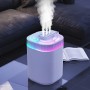 Зволожувач повітря Humidifier 3 л з багатокольоровим LED підсвічуванням, 3 сопла, мережевий кабель/адаптер Зволожувач повітря Humidifier 3 л з багатокольоровим LED підсвічуванням, 3 сопла, мережевий кабель/адаптер