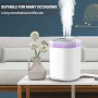 Зволожувач повітря Humidifier 3 л з багатокольоровим LED підсвічуванням, 3 сопла, мережевий кабель/адаптер Зволожувач повітря Humidifier 3 л з багатокольоровим LED підсвічуванням, 3 сопла, мережевий кабель/адаптер