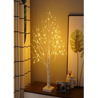 Декоративний світильник-лампа Olive Tree Atmosphere Light 60 см — світлодіодне дерево оливи з теплим білим світлом, на USB або батарейках, стильний настільний декор із пластику та металу