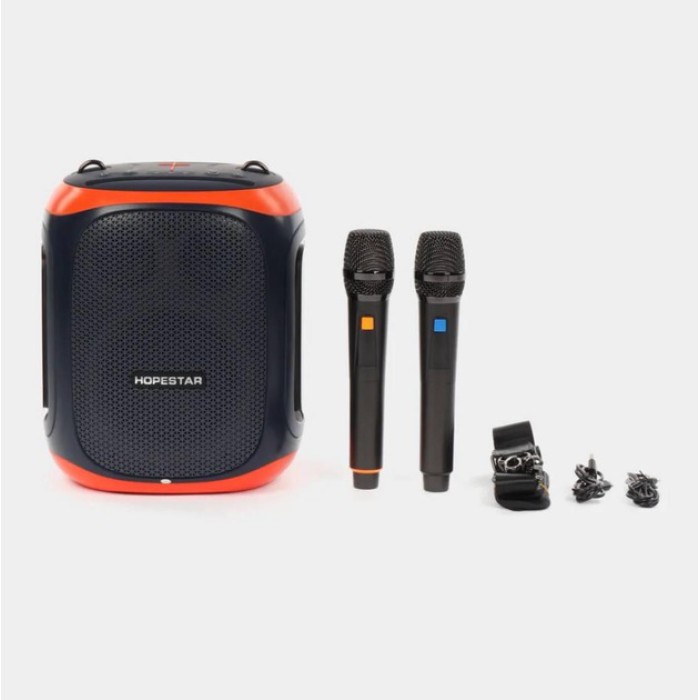 Портативная Bluetooth колонка Hopestar Party 130 с микрофонами, 120 Вт, IPX6, 22000 мА·ч, TWS, BT 5.3 Портативная Bluetooth колонка Hopestar Party 130 с микрофонами, 120 Вт, IPX6, 22000 мА·ч, TWS, BT 5.3