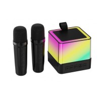 Портативная колонка K18 Bluetooth с 2 микрофонами LED-подсветкой Портативная колонка K18 Bluetooth с 2 микрофонами LED-подсветкой