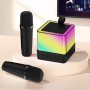 Портативная колонка K18 Bluetooth с 2 микрофонами LED-подсветкой Портативная колонка K18 Bluetooth с 2 микрофонами LED-подсветкой