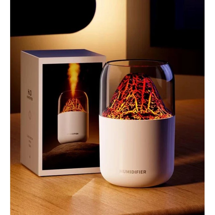 Ультразвуковой увлажнитель воздуха с подсветкой «Вулкан Humidifier JSQ-1» 3 в 1 – ароматизатор, ночник, очиститель, 280 мл, USB, тихий (черный, белый) Ультразвуковой увлажнитель воздуха с подсветкой «Вулкан Humidifier JSQ-1» 3 в 1 – ароматизатор, ночник, очиститель, 280 мл, USB, тихий (черный, белый)