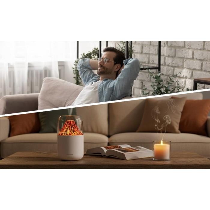 Ультразвуковой увлажнитель воздуха с подсветкой «Вулкан Humidifier JSQ-1» 3 в 1 – ароматизатор, ночник, очиститель, 280 мл, USB, тихий (черный, белый) Ультразвуковой увлажнитель воздуха с подсветкой «Вулкан Humidifier JSQ-1» 3 в 1 – ароматизатор, ночник, очиститель, 280 мл, USB, тихий (черный, белый)