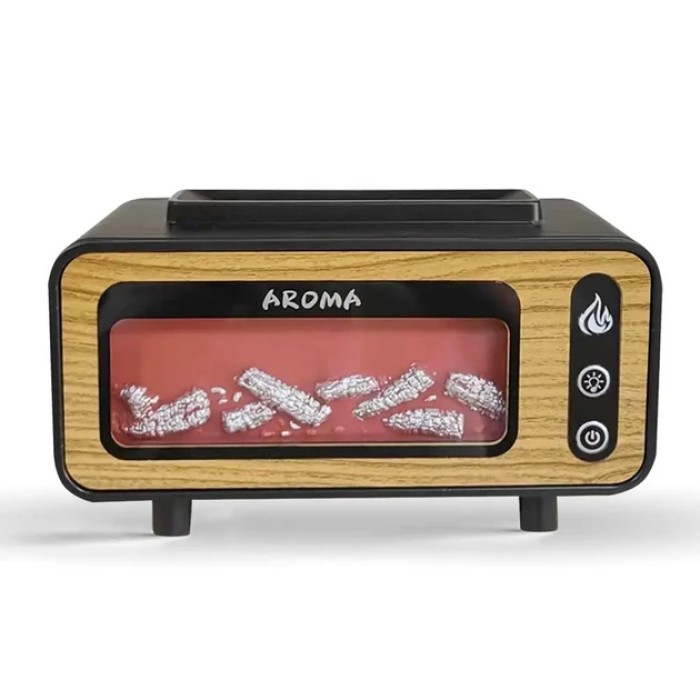 Зволожувач-аромадифузор Vintage Fireplace 200 мл – ультразвуковий ретро-зволожувач повітря з ефектом полум’я, декоративний міні-камін для ароматерапії, USB, 4.5 Вт, пластик, 210×118×80 мм Зволожувач-аромадифузор Vintage Fireplace 200 мл – ультразвуковий ретро-зволожувач повітря з ефектом полум’я, декоративний міні-камін для ароматерапії, USB, 4.5 Вт, пластик, 210×118×80 мм
