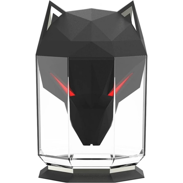 Портативний ультразвуковий зволожувач повітря Wolf 650 мл, USB, аромадіфузер з підсвічуванням та резервуаром для ефірної олії, електричний, чорний Портативний ультразвуковий зволожувач повітря Wolf 650 мл, USB, аромадіфузер з підсвічуванням та резервуаром для ефірної олії, електричний, чорний