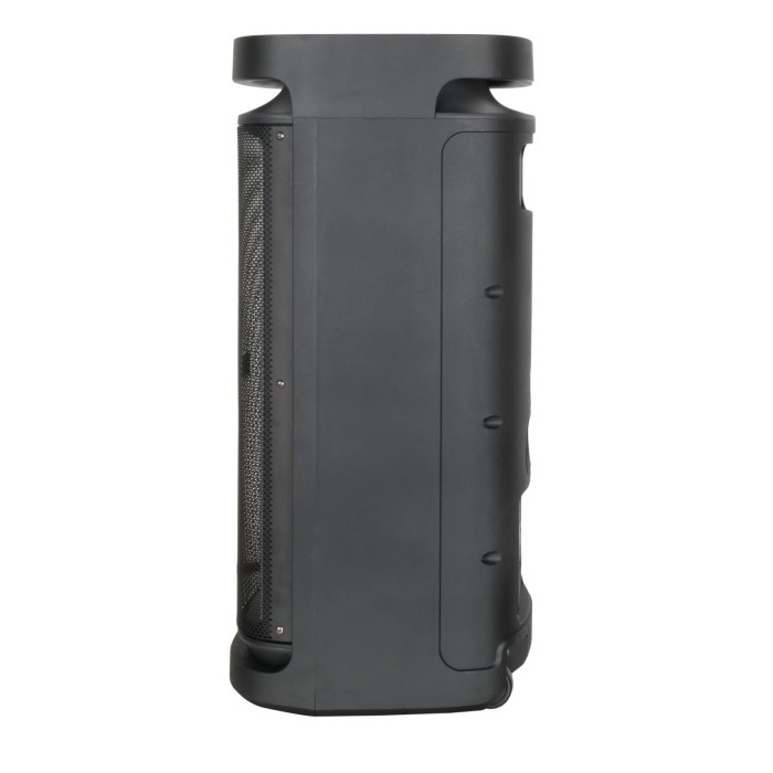 Мощная переносная Bluetooth колонка с аккумулятором и двумя микрофонами - акустическая система с 2 низкочастотными 8″ динамиками и 3″ высокочастотными динамиками Мощная переносная Bluetooth колонка с аккумулятором и двумя микрофонами - акустическая система с 2 низкочастотными 8″ динамиками и 3″ высокочастотными динамиками