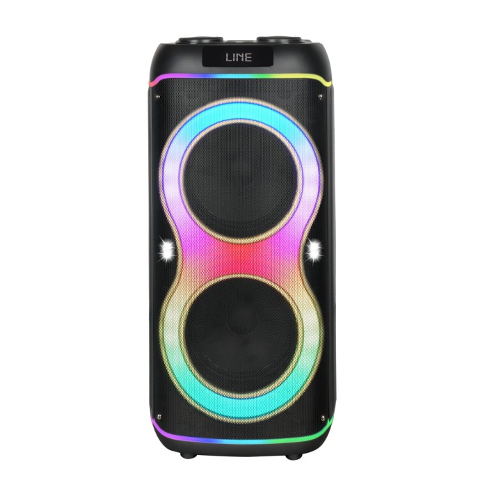 Мощная переносная Bluetooth колонка с аккумулятором, двойными 8” низкочастотными и 3” высокочастотными динамиками, акустическая система для караоке с 1 микрофоном и пультом управления Мощная переносная Bluetooth колонка с аккумулятором, двойными 8” низкочастотными и 3” высокочастотными динамиками, акустическая система для караоке с 1 микрофоном и пультом управления