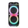 Мощная переносная Bluetooth колонка с аккумулятором, двойными 8” низкочастотными и 3” высокочастотными динамиками, акустическая система для караоке с 1 микрофоном и пультом управления Мощная переносная Bluetooth колонка с аккумулятором, двойными 8” низкочастотными и 3” высокочастотными динамиками, акустическая система для караоке с 1 микрофоном и пультом управления