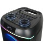 Мощная переносная Bluetooth колонка с аккумулятором, двойными 8” низкочастотными и 3” высокочастотными динамиками, акустическая система для караоке с 1 микрофоном и пультом управления Мощная переносная Bluetooth колонка с аккумулятором, двойными 8” низкочастотными и 3” высокочастотными динамиками, акустическая система для караоке с 1 микрофоном и пультом управления