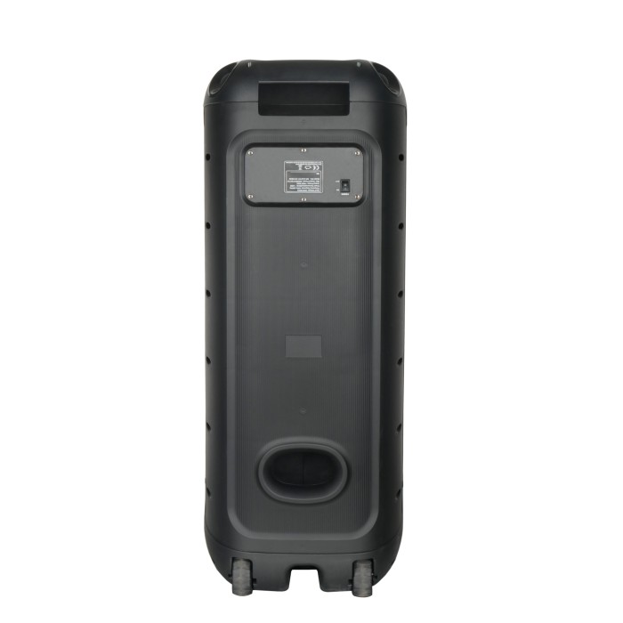 Мощная переносная Bluetooth колонка с двойными 8″ низкочастотными и 3″ высокочастотными динамиками, акустическая система на аккумуляторе для караоке с 2 микрофонами и пультом дистанционного управления Мощная переносная Bluetooth колонка с двойными 8″ низкочастотными и 3″ высокочастотными динамиками, акустическая система на аккумуляторе для караоке с 2 микрофонами и пультом дистанционного управления