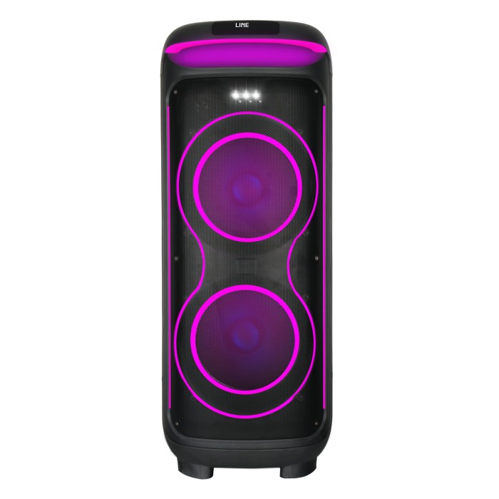 Мощная переносная Bluetooth колонка с двойными 8″ низкочастотными и 3″ высокочастотными динамиками, акустическая система на аккумуляторе для караоке с 2 микрофонами и пультом дистанционного управления Мощная переносная Bluetooth колонка с двойными 8″ низкочастотными и 3″ высокочастотными динамиками, акустическая система на аккумуляторе для караоке с 2 микрофонами и пультом дистанционного управления