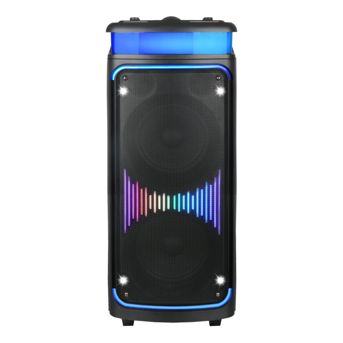 Переносна Bluetooth колонка, караоке з подвійним 8-дюймовим динаміком, акустична система на акумуляторі з 2 бездротовими мікрофонами та пультом дистанційного керування Переносна Bluetooth колонка, караоке з подвійним 8-дюймовим динаміком, акустична система на акумуляторі з 2 бездротовими мікрофонами та пультом дистанційного керування