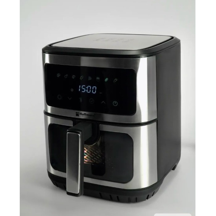 Аэрофритюрница электрическая Hoffmans HM-791 8L — мощная двухтеновая аэрогриль-фритюрница 2000 Вт с сенсорным управлением, таймером и съемной чашей для здорового приготовления без растительного масла Аэрофритюрница электрическая Hoffmans HM-791 8L — мощная двухтеновая аэрогриль-фритюрница 2000 Вт с сенсорным управлением, таймером и съемной чашей для здорового приготовления без растительного масла