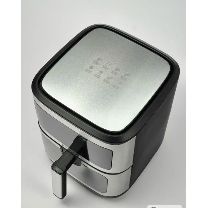 Аэрофритюрница электрическая Hoffmans HM-791 8L — мощная двухтеновая аэрогриль-фритюрница 2000 Вт с сенсорным управлением, таймером и съемной чашей для здорового приготовления без растительного масла Аэрофритюрница электрическая Hoffmans HM-791 8L — мощная двухтеновая аэрогриль-фритюрница 2000 Вт с сенсорным управлением, таймером и съемной чашей для здорового приготовления без растительного масла