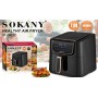 Аэрофритюрница Sokany, 7 л, 1800 Вт – сенсорная мультипечь нового поколения, домашний аэрогриль с большой емкостью, жаркая без масла, здоровое приготовление блюд, стильный черный дизайн