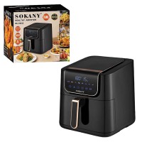 Аэрофритюрница Sokany, 7 л, 1800 Вт – сенсорная мультипечь нового поколения, домашний аэрогриль с большой емкостью, жаркая без масла, здоровое приготовление блюд, стильный черный дизайн Аэрофритюрница Sokany, 7 л, 1800 Вт – сенсорная мультипечь нового поколения, домашний аэрогриль с большой емкостью, жаркая без масла, здоровое приготовление блюд, стильный черный дизайн