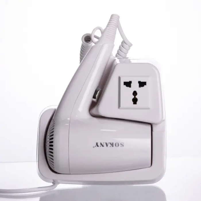 Фен для волосся Sokany, настінний, стаціонарний, білий, 1200 Вт – сучасний професійний фен з утримувачем Фен для волосся Sokany, настінний, стаціонарний, білий, 1200 Вт – сучасний професійний фен з утримувачем