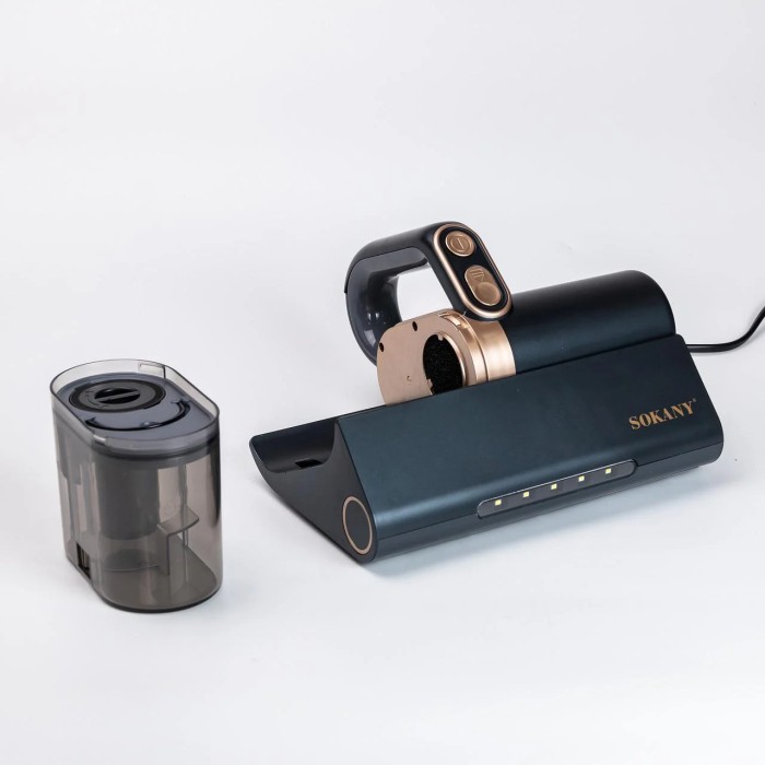 УФ-пилосос ручний Sokany для видалення пилового кліща та шкідників, бездротовий, сірий, 1600 Вт, ергономічний дизайн, LED-підсвітка, 300 мл, низький рівень шуму 70 дБ – ефективне очищення та дезінфекція поверхонь УФ-пилосос ручний Sokany для видалення пилового кліща та шкідників, бездротовий, сірий, 1600 Вт, ергономічний дизайн, LED-підсвітка, 300 мл, низький рівень шуму 70 дБ – ефективне очищення та дезінфекція поверхонь