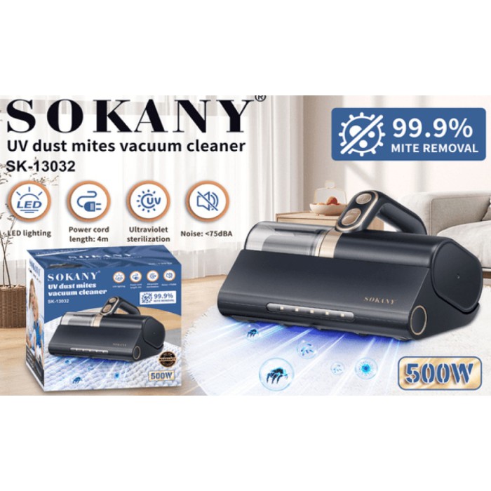 УФ-пилосос ручний Sokany для видалення пилового кліща та шкідників, бездротовий, сірий, 1600 Вт, ергономічний дизайн, LED-підсвітка, 300 мл, низький рівень шуму 70 дБ – ефективне очищення та дезінфекція поверхонь УФ-пилосос ручний Sokany для видалення пилового кліща та шкідників, бездротовий, сірий, 1600 Вт, ергономічний дизайн, LED-підсвітка, 300 мл, низький рівень шуму 70 дБ – ефективне очищення та дезінфекція поверхонь