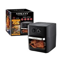 Аерофритюрниця Sokany, 1700Вт, мультипіч та аерогриль, сенсорне управління, LED-дисплей, велика ємність 12 л, смаження без олії, від мережі, чорна Аерофритюрниця Sokany, 1700Вт, мультипіч та аерогриль, сенсорне управління, LED-дисплей, велика ємність 12 л, смаження без олії, від мережі, чорна