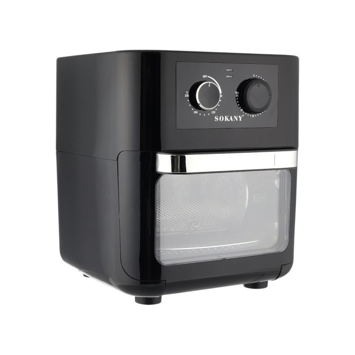 Аерофритюрниця Sokany, 1700Вт, мультипіч та аерогриль, сенсорне управління, LED-дисплей, велика ємність 12 л, смаження без олії, від мережі, чорна Аерофритюрниця Sokany, 1700Вт, мультипіч та аерогриль, сенсорне управління, LED-дисплей, велика ємність 12 л, смаження без олії, від мережі, чорна
