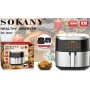 Аерофритюрниця Sokany 1200Вт, мультипіч та аерогриль, ємність 8,8 л, смаження без олії, сенсорне управління, LED-дисплей, таймер, від мережі, сіро-чорна Аерофритюрниця Sokany 1200Вт, мультипіч та аерогриль, ємність 8,8 л, смаження без олії, сенсорне управління, LED-дисплей, таймер, від мережі, сіро-чорна
