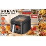 Аэрофритюрница Sokany сенсорная 7,5 л, 1700 Вт, мультипечь, электрический аэрогриль, безмасляная фритюрница, быстрая и здоровая жарка без масла, черная