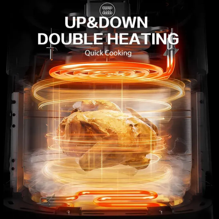 Аерофритюрниця Sokany сенсорна 12 л, 2600 Вт, велика ємність, подвійний нагрівач, аерогриль та мультипіч, без олії, чорна Аерофритюрниця Sokany сенсорна 12 л, 2600 Вт, велика ємність, подвійний нагрівач, аерогриль та мультипіч, без олії, чорна