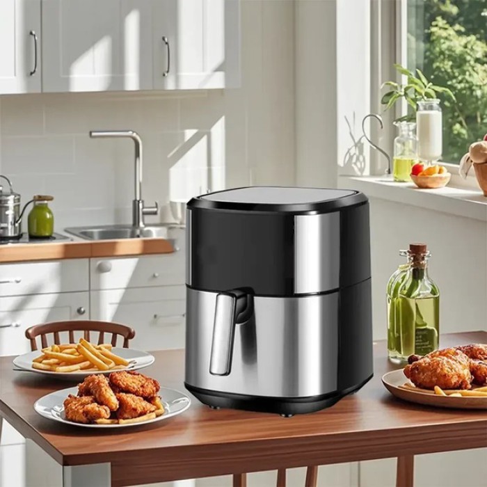 Аерогриль-фритюрниця Sokany, 8,5 л, сенсорна мультипіч із нержавіючої сталі, 2000 Вт, аерофритюрниця без олії, потужна універсальна повітряна піч, чорна з сірим Аерогриль-фритюрниця Sokany, 8,5 л, сенсорна мультипіч із нержавіючої сталі, 2000 Вт, аерофритюрниця без олії, потужна універсальна повітряна піч, чорна з сірим