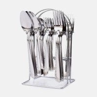 Набор столовых приборов Top Kitchen A, 24 предмета, комплект из нержавеющей стали на подставке, стильный набор столовых, чайных ложек и вилок Набор столовых приборов Top Kitchen A, 24 предмета, комплект из нержавеющей стали на подставке, стильный набор столовых, чайных ложек и вилок