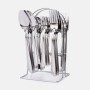 Набор столовых приборов Top Kitchen A, 24 предмета, комплект из нержавеющей стали на подставке, стильный набор столовых, чайных ложек и вилок