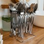 Набор столовых приборов Top Kitchen A, 24 предмета, комплект из нержавеющей стали на подставке, стильный набор столовых, чайных ложек и вилок