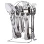 Набор столовых приборов Top Kitchen Е, 24 предмета, комплект из нержавеющей стали на подставке, стильный набор столовых, чайных ложек и вилок Набор столовых приборов Top Kitchen Е, 24 предмета, комплект из нержавеющей стали на подставке, стильный набор столовых, чайных ложек и вилок