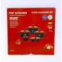 Набор кастрюль и сковородки Top Kitchen 10 предметов — универсальная алюминиевая посуда с гранитным антипригарным покрытием и жаропрочными стеклянными крышками, подходит для всех типов плит (черная с красными крышками, черный) Набор кастрюль и сковородки Top Kitchen 10 предметов — универсальная алюминиевая посуда с гранитным антипригарным покрытием и жаропрочными стеклянными крышками, подходит для всех типов плит (черная с красными крышками, черный)