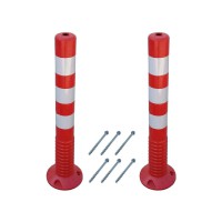 Гибкий дорожный столбик с отражателями 75 см – сигнальный столбик для парковок, дорог и тротуаров