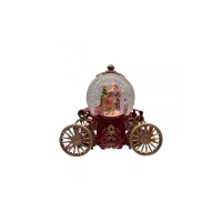 Сніжна куля «Карета» з автопіддувом, LED-підсвіткою та музикою (SH2501) — новорічний декор із ефектом снігопаду