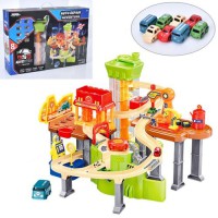 Трек JP588-6 Автомойка с машинками, звуком и светом