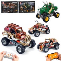 Радиоуправляемый конструктор YC-23011-23013 3в1 — машинки на аккумуляторе с управлением по Bluetooth и пульту 2.4G, 548–572 деталей, детский развивающий набор
