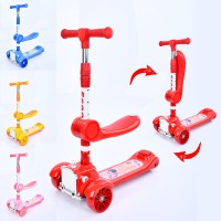 Детский самокат-беговел iTrike MAXI JR 3-089 со светящимися колесами и музыкой — баланс, стиль и безопасность для малышей