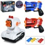Игровой набор с мишенью-проектором 2150D (6 шт) — пистолеты со светом и звуком, интерактивная игра для детей