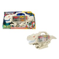 Ігровий набір “Динопарк з гаражем” TZ 1410015, великий динозавр 51,5 см, 2 машинки та 2 динозаври, в коробці 41×21×9 см