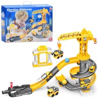 Ігровий гараж 222-B124 з запуском, 41 деталь, 4 машинки, підйомний кран, у коробці