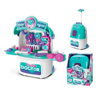 Ігровий набір лікаря 008-985, 9 медичних інструментів, чемодан на колесах