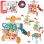Каталка-ходунки HE0826-27 4в1 — музичний столик, шестерні, баскетбольне кільце, сортер, світло