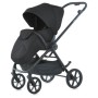 Прогулянкова коляска ME 1191 CHLOE Black з регульованою ручкою та спинкою, алюмінієва рама — чорна